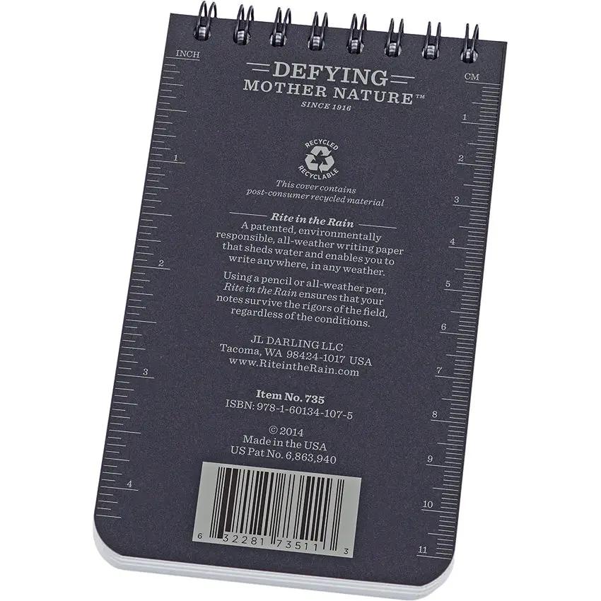 Rite In The Rain 3x5 Weatherproof Spiral Notebook For Outdoor Professionals Compact Field Journal by Rite in the Rain