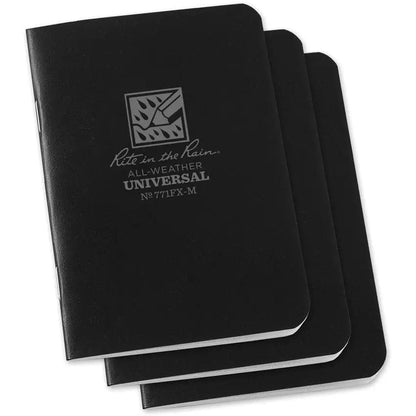 Rite In The Rain Mini Stapled Notebook 3 Pack Weatherproof Field Notebook With Imperial And Metric Rulers by Rite in the Rain