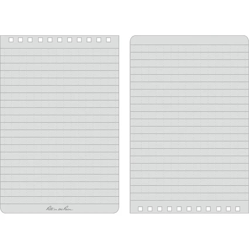 Rite In The Rain Notebook 4x6 Top Spiral Gray With Weatherproof Paper For Outdoor Field Journals by Rite in the Rain