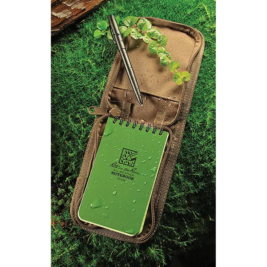 Rite In The Rain 3x5 All Weather Kit With Green Notebook Tan Cordura Cover And Pen For Outdoor Pros by Rite in the Rain
