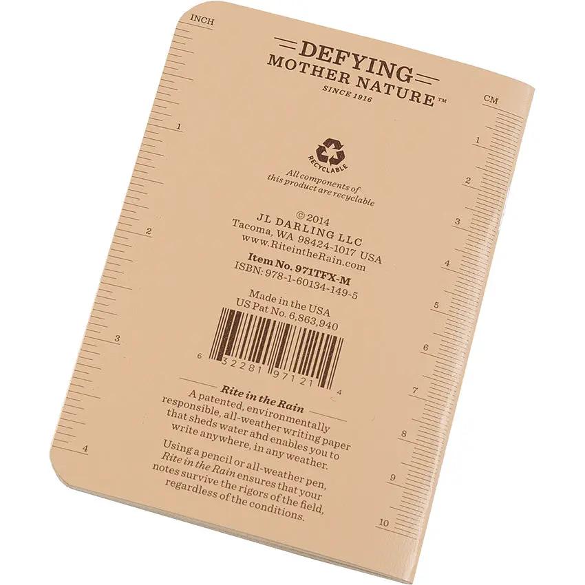 Rite in the Rain Mini Stapled Notebook 3 Pack Waterproof Fieldwork Journal for Outdoors by Rite in the Rain