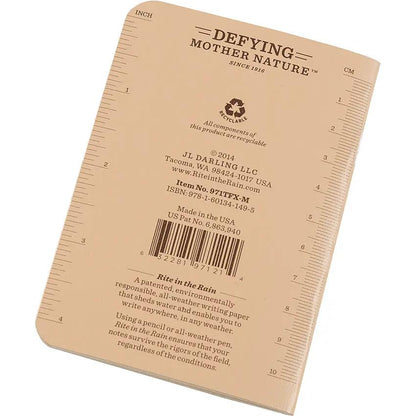 Rite in the Rain Mini Stapled Notebook 3 Pack Waterproof Fieldwork Journal for Outdoors by Rite in the Rain