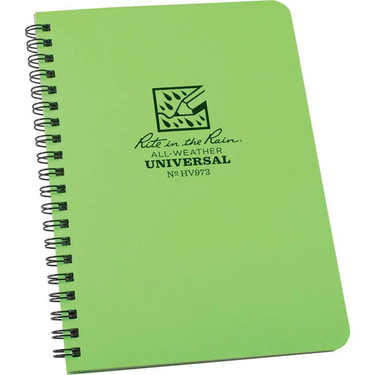 Rite In The Rain Hi-Vis Side Spiral Notebook HV973 Weatherproof Field Journal For Outdoor Pros by Rite in the Rain