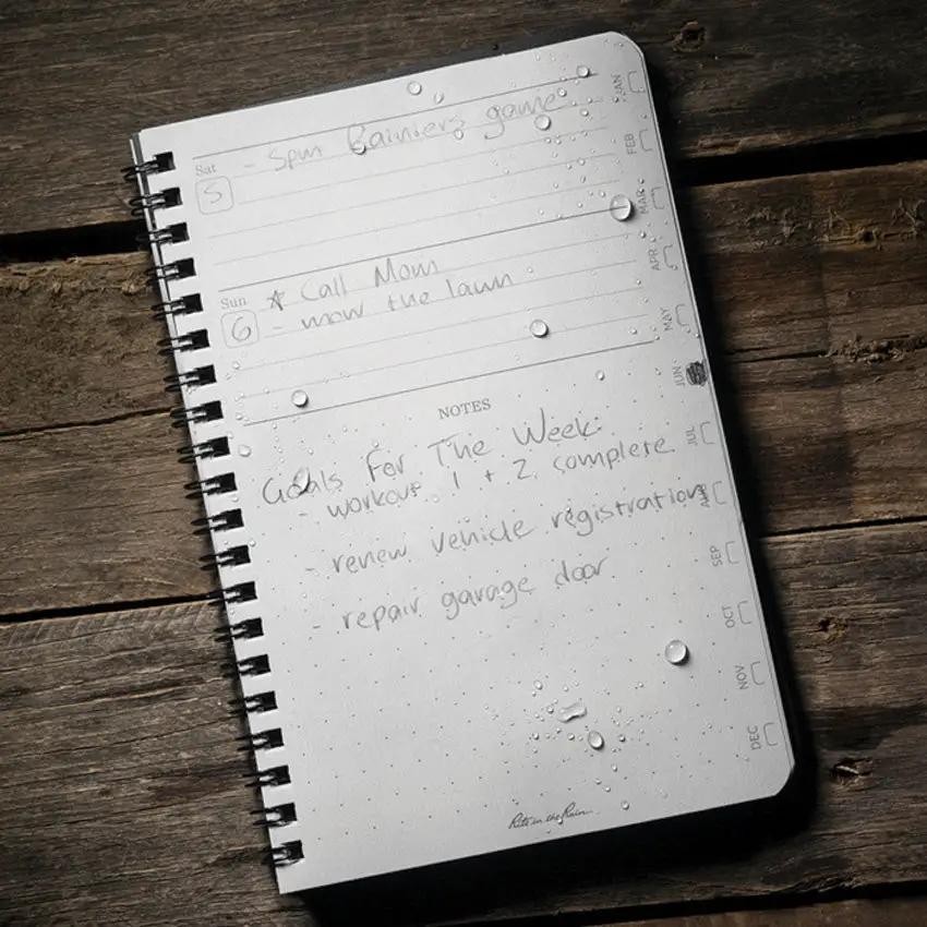 Rite In The Rain Weekly Planner Undated P52 Outdoor Field Journal Dot Grid Layout For Professionals by Rite in the Rain