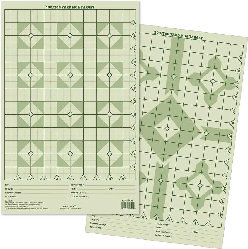 Rite In The Rain Distance Shooting Target 1 MOA Grid Weather Ready For Outdoor Long Range Training by Rite in the Rain