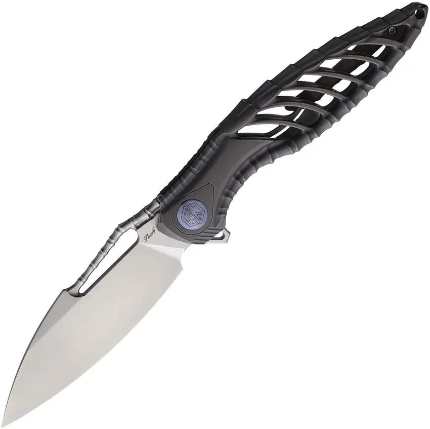 Rike Knife Thor 6 Framelock Gray Ti RK-11287-2 by Rike Knife