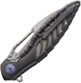 Rike Knife Thor 6 Framelock Gray Ti RK-11287-2 by Rike Knife