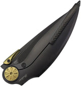 Rike Knife Predator P Framelock - Black DLC Bohler M390 Blade, Titanium Handle, Glass Breaker by Rike Knife