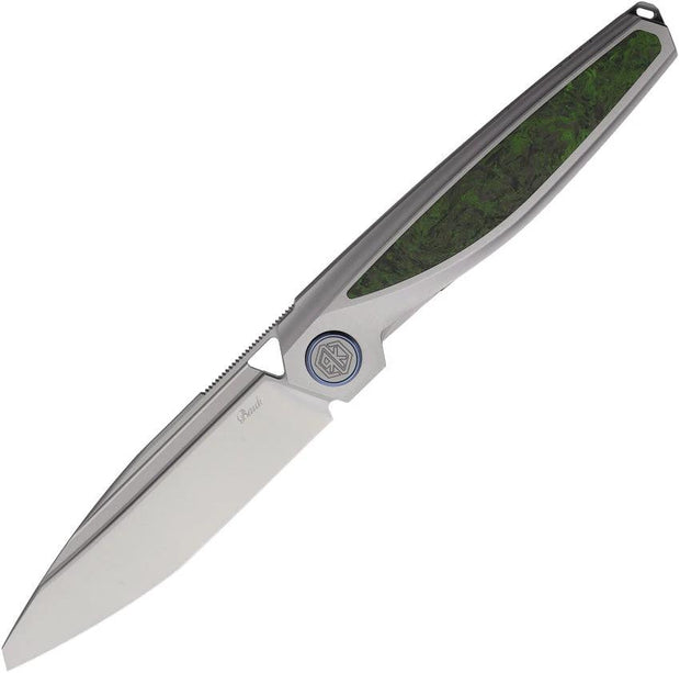 Rike Knife Baidi-T Linerlock Green CF BAIDI-T-GCF by Rike Knife