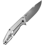 Ruike D191 Framelock Folding Knife - 4 Inch 8Cr13MoV Blade With Stonewashed Finish And G10 Black Handle For EDC by RUIKE