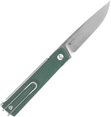 Ruike D712 Linerlock Folding Knife - Green G10 Handle for Everyday Carry 3 Inch Satin Blade and 8Cr13MoV Steel by RUIKE