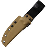 RUIKE F186 Fixed Blade Knife - Titanium Coated D2 Tool Steel Blade Full Tang Tan Micarta Handle Outdoor Ready by RUIKE