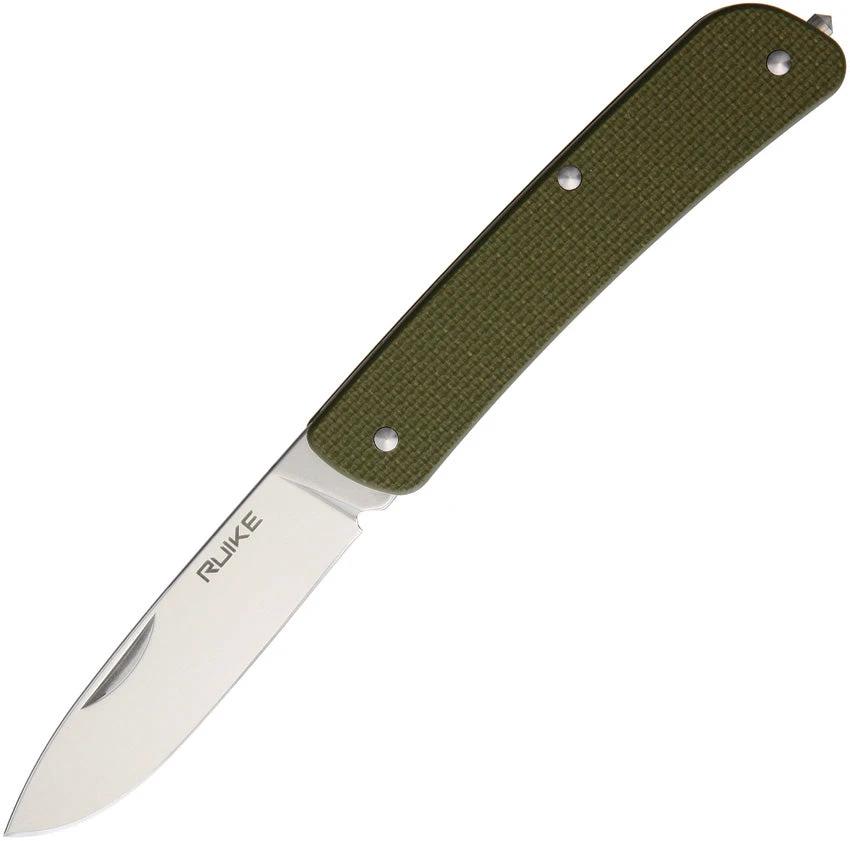 Ruike L11 Large Folder Knife For EDC Durable Green G10 Handle Glass Breaker Pocket Clip by RUIKE