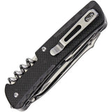 Ruike LD31 Premium Multitool Knife - 12C27 Sandvik Blade, 4In Closed G10 Handle With Scissors And Corkscrew by RUIKE