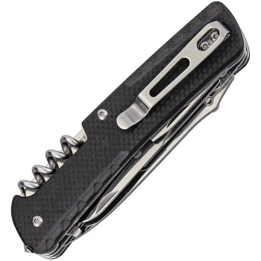 Ruike LD31 Premium Multitool Knife - 12C27 Sandvik Blade, 4In Closed G10 Handle With Scissors And Corkscrew by RUIKE
