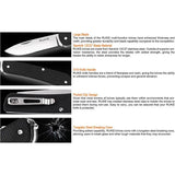 RUIKE LD51 Multitool Knife 4.5 Inch Closed - Versatile EDC Tool With Black G10 Handle Pliers Wire Cutter by RUIKE