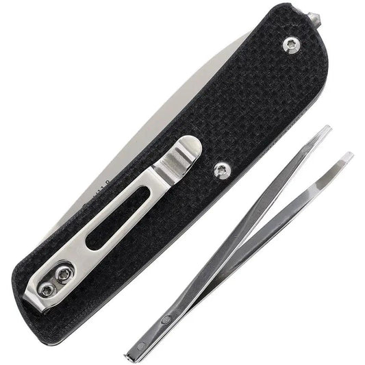 Ruike M11 Medium Folder Knife - Mirror Finish Sandvik 12C27 Blade, Black G10 Handle, Glass Breaker, EDC Ready by RUIKE