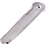 RUIKE M126TZ Framelock EDC Knife - Satin N690 Blade With Extended Tang And Gray Titanium Handle by RUIKE