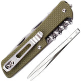 Ruike M21 Medium Folder Knife Green G10 Handle With 12C27 Sandvik Blade EDC Multitool - Compact All Purpose Outdoor DIY by RUIKE