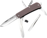 Ruike M31 Medium Folder All In One Multi Tool Knife With 12C27 Blade Brown G10 Handle For EDC by RUIKE