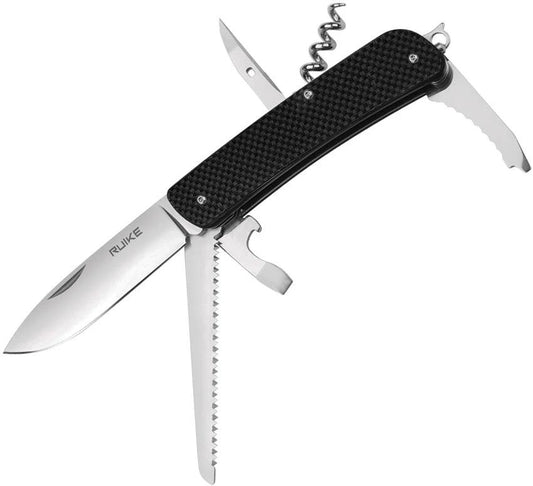 RUIKE M32 Medium Folder EDC Knife Multitool With 12C27 Sandvik Blade And Black G10 Handle For Outdoor Enthusiasts by RUIKE