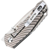 RUIKE M671-TZ Framelock Knife - Satin 154CM Tanto Blade, Titanium Handle For EDC Enthusiasts by RUIKE