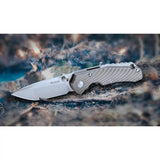 RUIKE M671-TZ Framelock Knife - Satin 154CM Tanto Blade, Titanium Handle For EDC Enthusiasts by RUIKE
