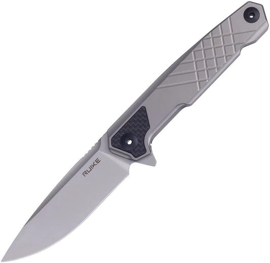 RUIKE M875-TZ Framelock Beta Plus Knife With Titanium Handle Carbon Fiber Insert Bead Blast N690 Blade For EDC by RUIKE