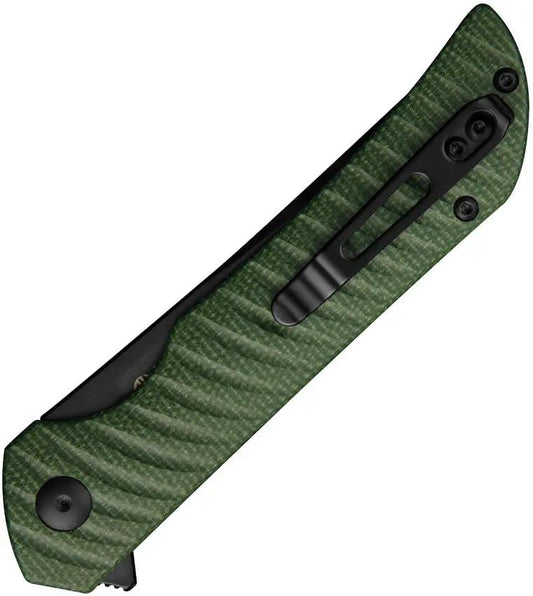 Ruike P122 Linerlock Knife - Green Micarta Handle With 14C28N Blade For EDC And Outdoor Use by Ruike