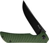 Ruike P122 Linerlock Knife - Green Micarta Handle With 14C28N Blade For EDC And Outdoor Use by Ruike