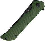 Ruike P122 Linerlock Knife - Green Micarta Handle With 14C28N Blade For EDC And Outdoor Use by Ruike