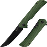 Ruike P122 Linerlock Knife - Green Micarta Handle With 14C28N Blade For EDC And Outdoor Use by Ruike
