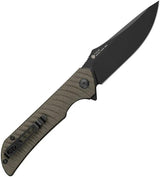 Ruike P123 Liner Lock Knife - Black Micarta Handle With 14C28N Sandvik Blade For Everyday Carry by Ruike