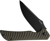 Ruike P123 Liner Lock Knife - Black Micarta Handle With 14C28N Sandvik Blade For Everyday Carry by Ruike