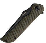 Ruike P123 Liner Lock Knife - Black Micarta Handle With 14C28N Sandvik Blade For Everyday Carry by Ruike