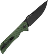Ruike P123 Linerlock Knife - Green Micarta Handle 3.75 Inch Blade For EDC And Outdoor Tasks by Ruike