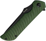 Ruike P123 Linerlock Knife - Green Micarta Handle 3.75 Inch Blade For EDC And Outdoor Tasks by Ruike