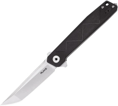 Ruike P127 Linerlock Knife Premium Satin 14C28N Tanto Blade G10 Handle Glass Breaker For EDC Enthusiasts by RUIKE