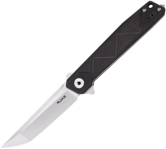 Ruike P127 Linerlock Knife Premium Satin 14C28N Tanto Blade G10 Handle Glass Breaker For EDC Enthusiasts by RUIKE