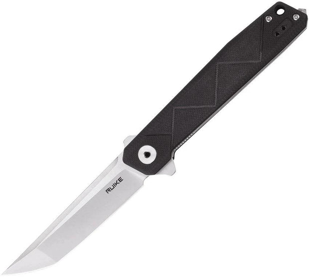 Ruike P127 Linerlock Knife Premium Satin 14C28N Tanto Blade G10 Handle Glass Breaker For EDC Enthusiasts by RUIKE