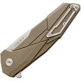 RUIKE P138 Linerlock Knife - Desert Tan G10 Handle With Satin 3.5 Inch 14C28N Blade For Everyday Carry by RUIKE