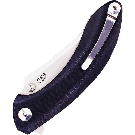 Ruike P155 Linerlock Folding Knife - Premium Three Point Five Inch 14C28N Sandvik Blade Bead Blast Black G10 EDC by RUIKE