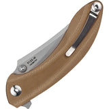 Ruike P155 Linerlock Knife Desert Sand G10 Handle 14C28N Bead Blast Blade for EDC by RUIKE