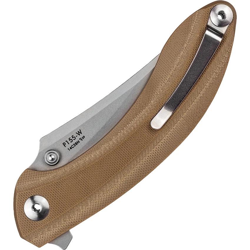 Ruike P155 Linerlock Knife Desert Sand G10 Handle 14C28N Bead Blast Blade for EDC by RUIKE