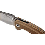 Ruike P155 Linerlock Knife Desert Sand G10 Handle 14C28N Bead Blast Blade for EDC by RUIKE