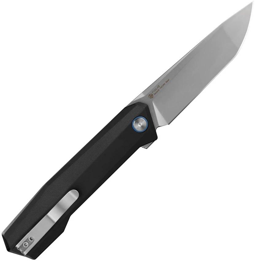 Ruike P166 Linerlock Knife For EDC Bead Blast 14C28N Sandvik Tanto Blade Black Aluminum Handle by Ruike