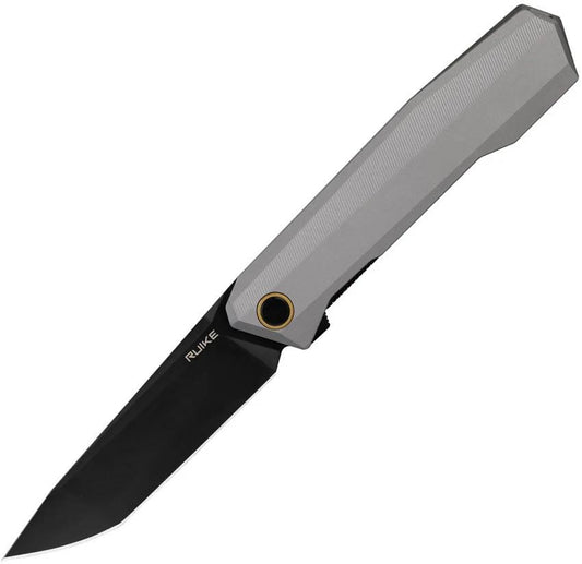 Ruike P166 Liner Lock Knife With DLC Coated Tanto Blade 14C28N Sandvik Steel Extended Tang For EDC Enthusiasts by Ruike