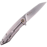 Ruike P831 Framelock Knife - Satin Blade 14C28N Extended Tang Built For Everyday Carry Durability by RUIKE
