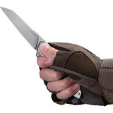 Ruike P831 Framelock Knife - Satin Blade 14C28N Extended Tang Built For Everyday Carry Durability by RUIKE