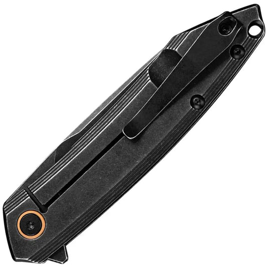 Ruike P831 Framelock Knife - Compact EDC Folding Knife With 3.25 Inch 14C28N Blade And Black Stonewash Finish by RUIKE